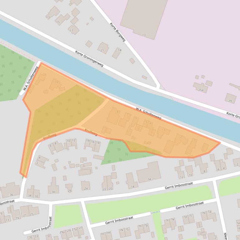 Kaart van postcodegebied 9607PH.