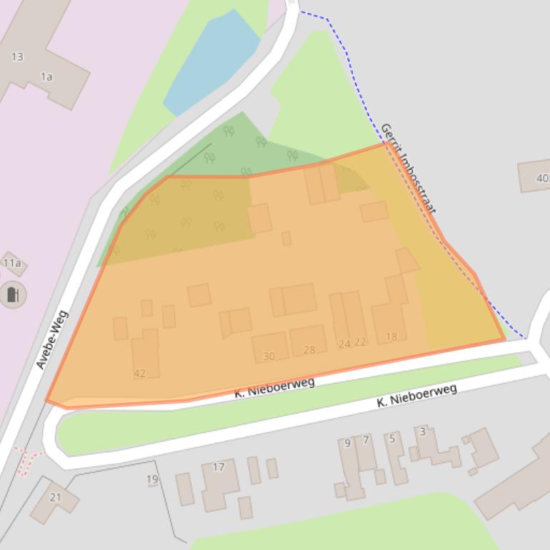 Kaart van postcodegebied 9607PN.