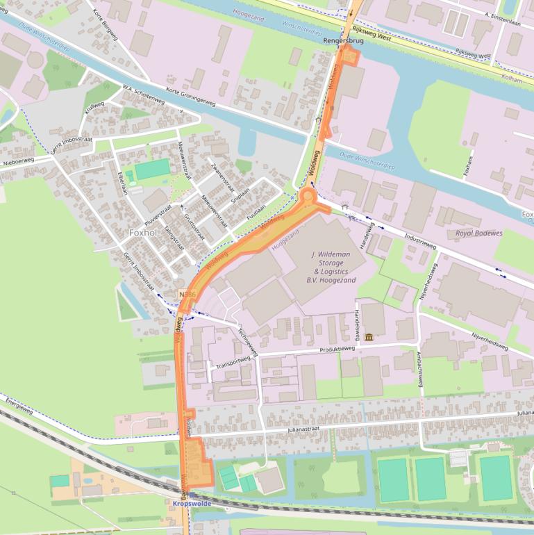 Kaart van postcodegebied 9607PP.