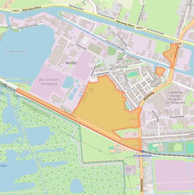 Kaart van postcodegebied 9607PR.