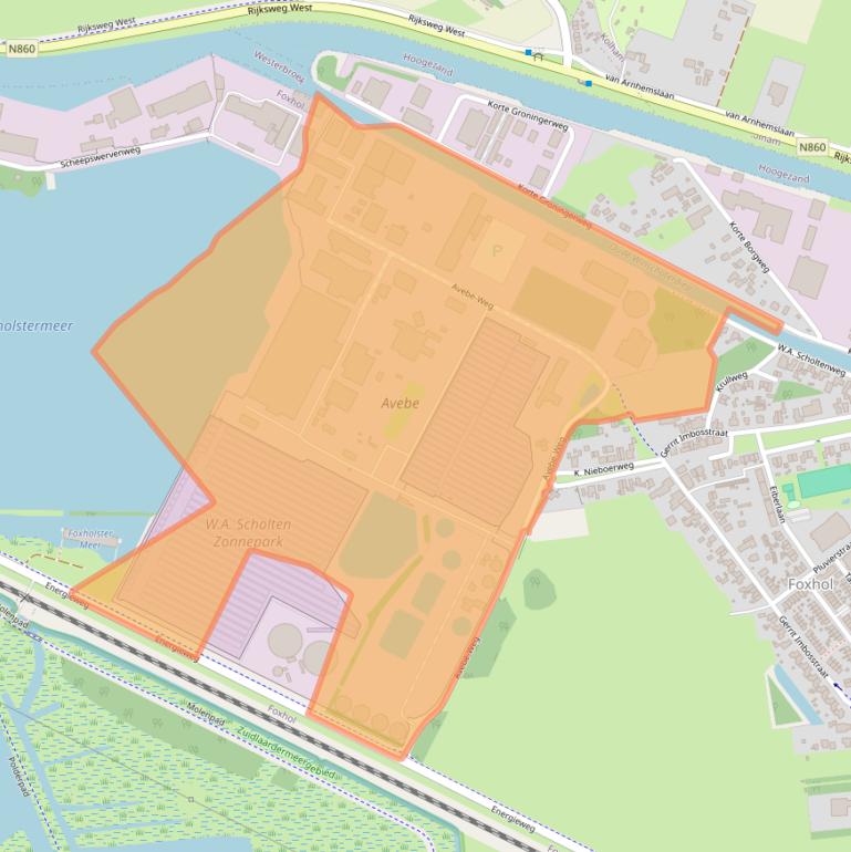 Kaart van postcodegebied 9607PT.