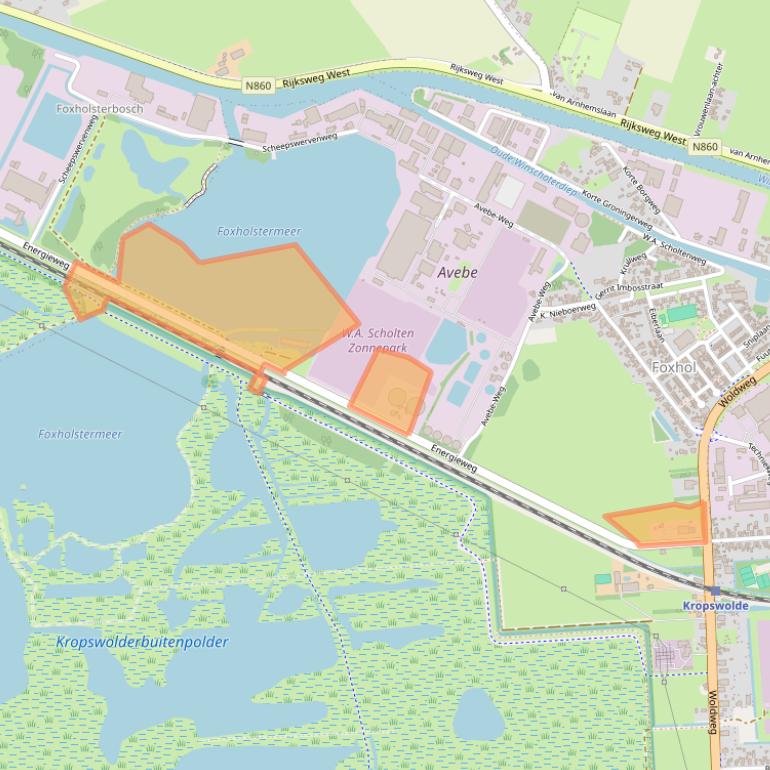 Kaart van postcodegebied 9607PW.