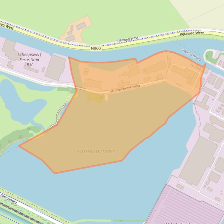 Kaart van postcodegebied 9607PX.