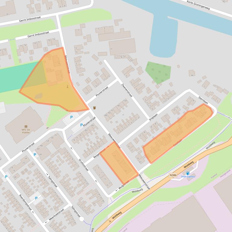 Kaart van postcodegebied 9607RB.