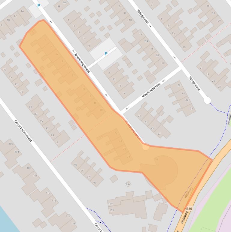 Kaart van postcodegebied 9607RT.