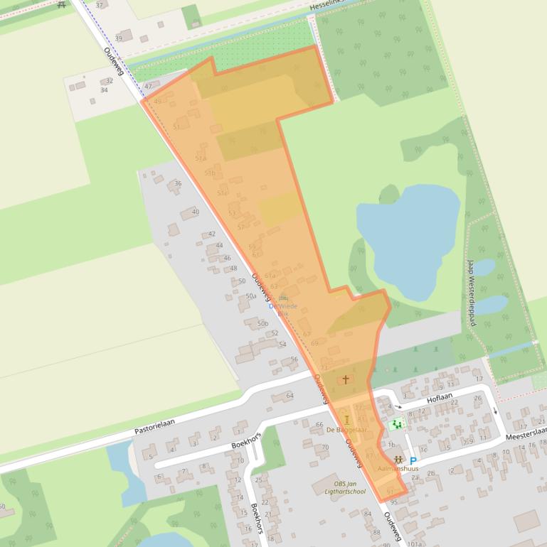 Kaart van postcodegebied 9608PK.