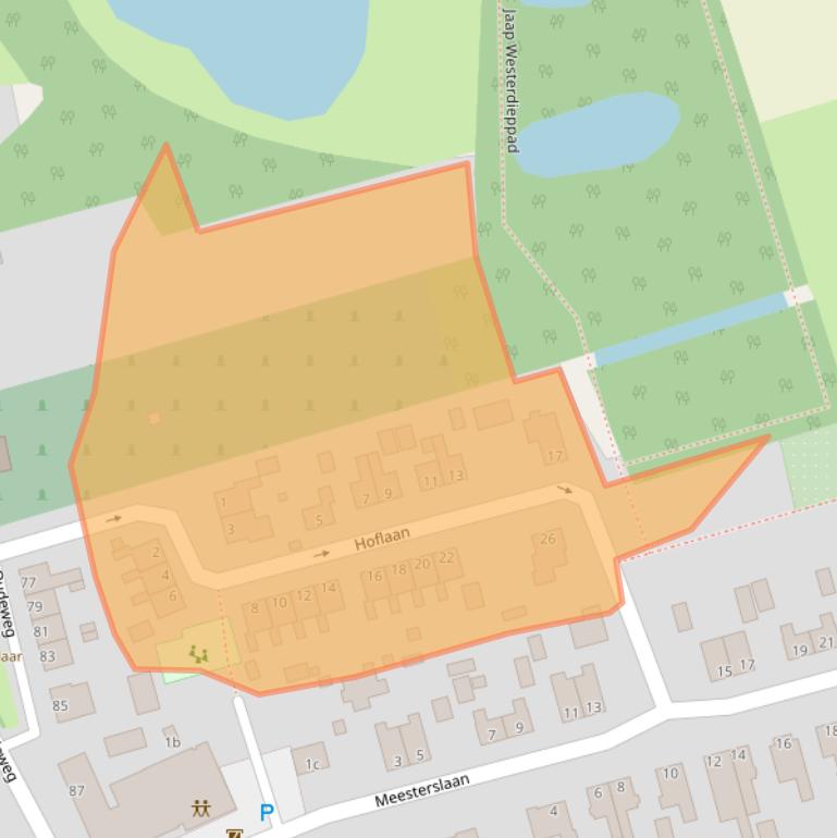 Kaart van postcodegebied 9608PT.