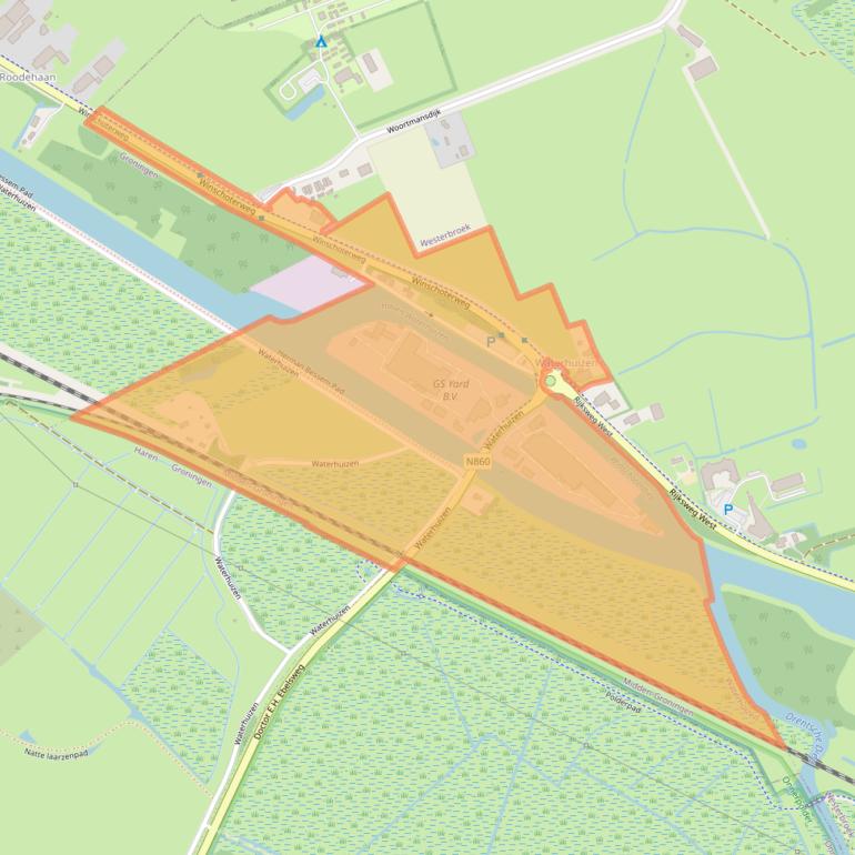 Kaart van postcodegebied 9609.