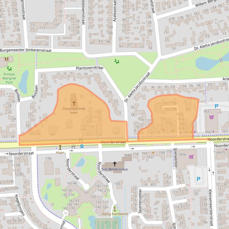 Kaart van postcodegebied 9611AB.