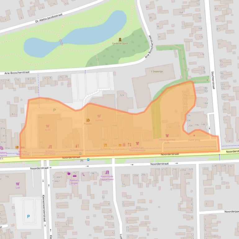 Kaart van postcodegebied 9611AC.