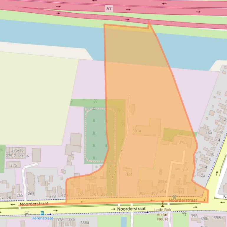Kaart van postcodegebied 9611AH.
