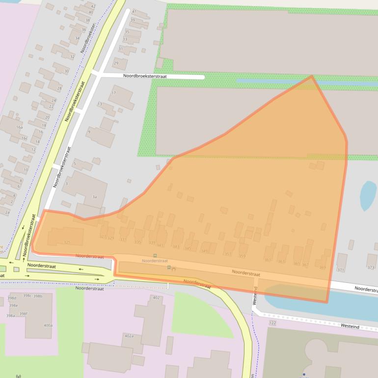 Kaart van postcodegebied 9611AJ.