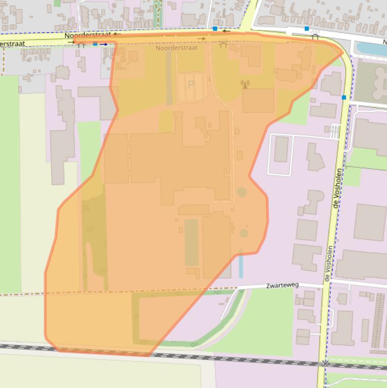 Kaart van postcodegebied 9611AW.