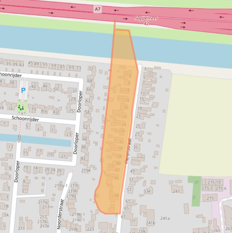 Kaart van postcodegebied 9611BC.