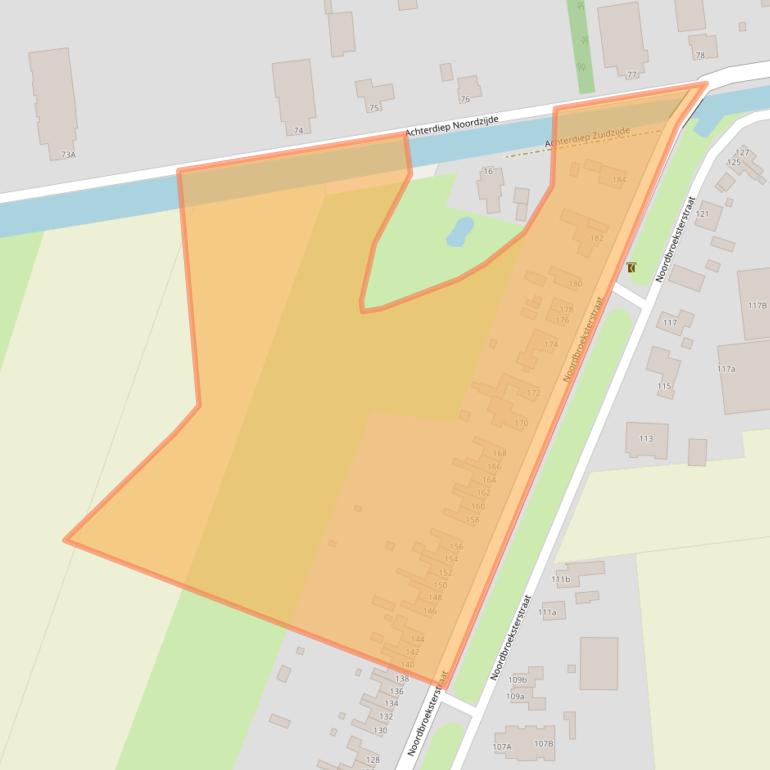 Kaart van postcodegebied 9611BL.