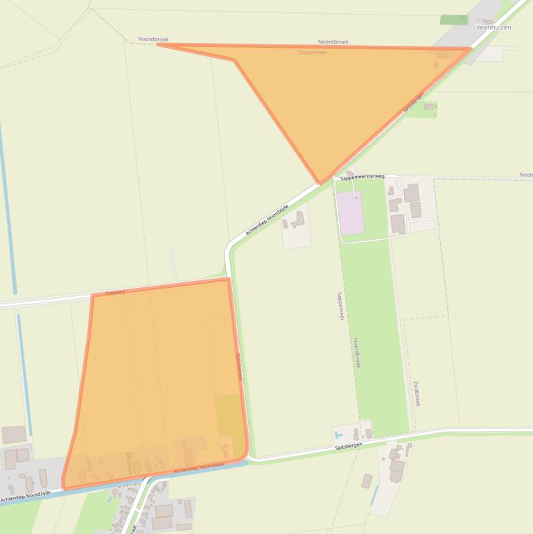 Kaart van postcodegebied 9611BW.