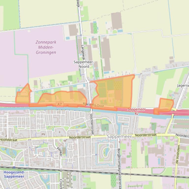 Kaart van postcodegebied 9611CE.