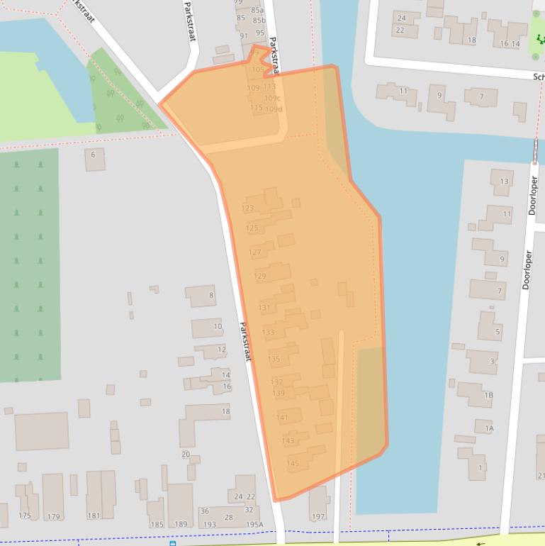 Kaart van postcodegebied 9611CJ.