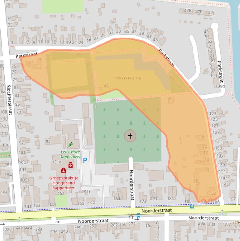 Kaart van postcodegebied 9611CK.