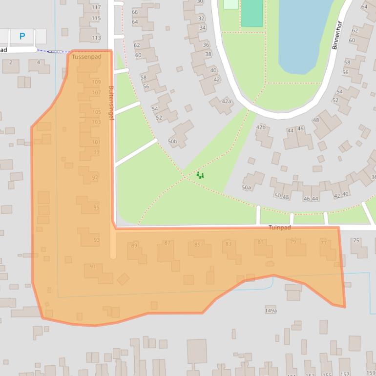 Kaart van postcodegebied 9611DC.