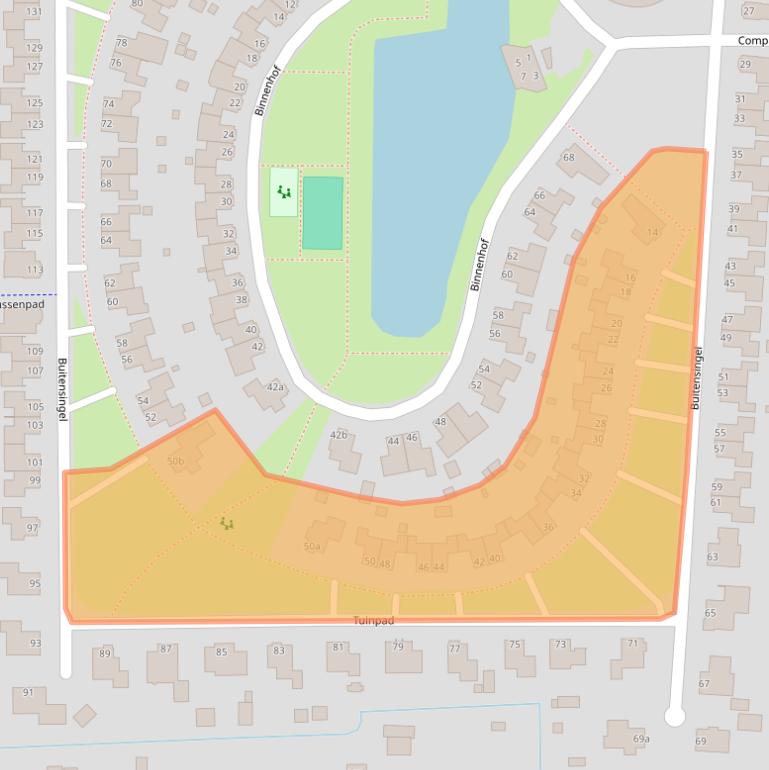 Kaart van postcodegebied 9611DG.
