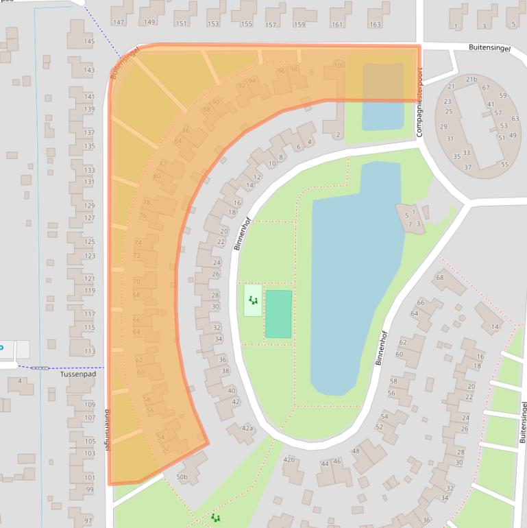Kaart van postcodegebied 9611DH.