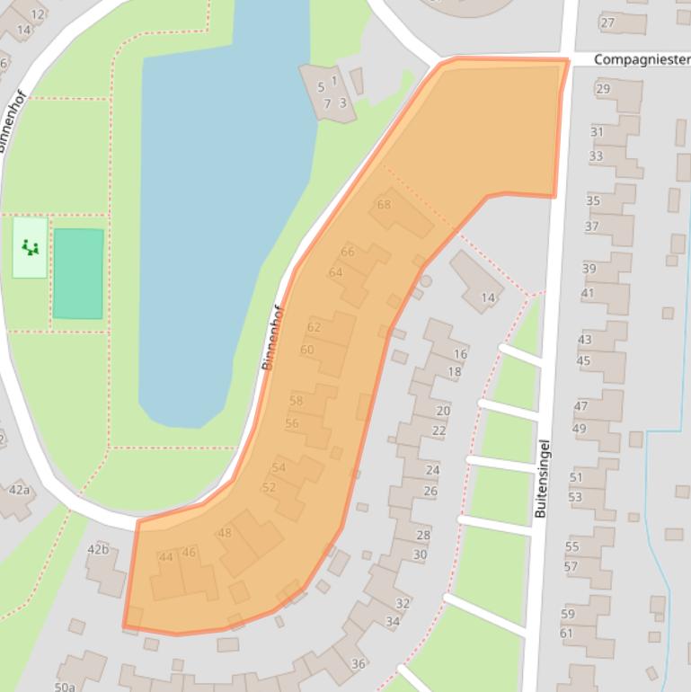 Kaart van postcodegebied 9611DK.