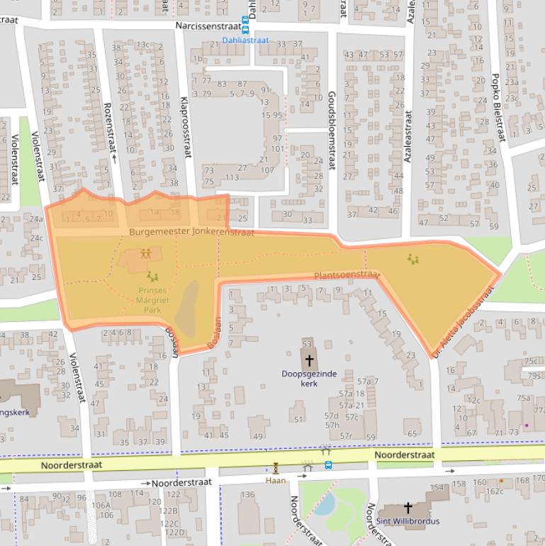 Kaart van postcodegebied 9611EE.