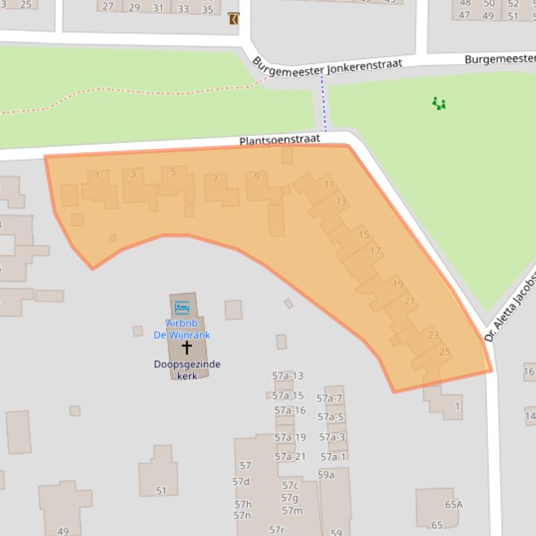 Kaart van postcodegebied 9611EM.