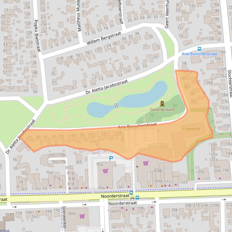Kaart van postcodegebied 9611EN.