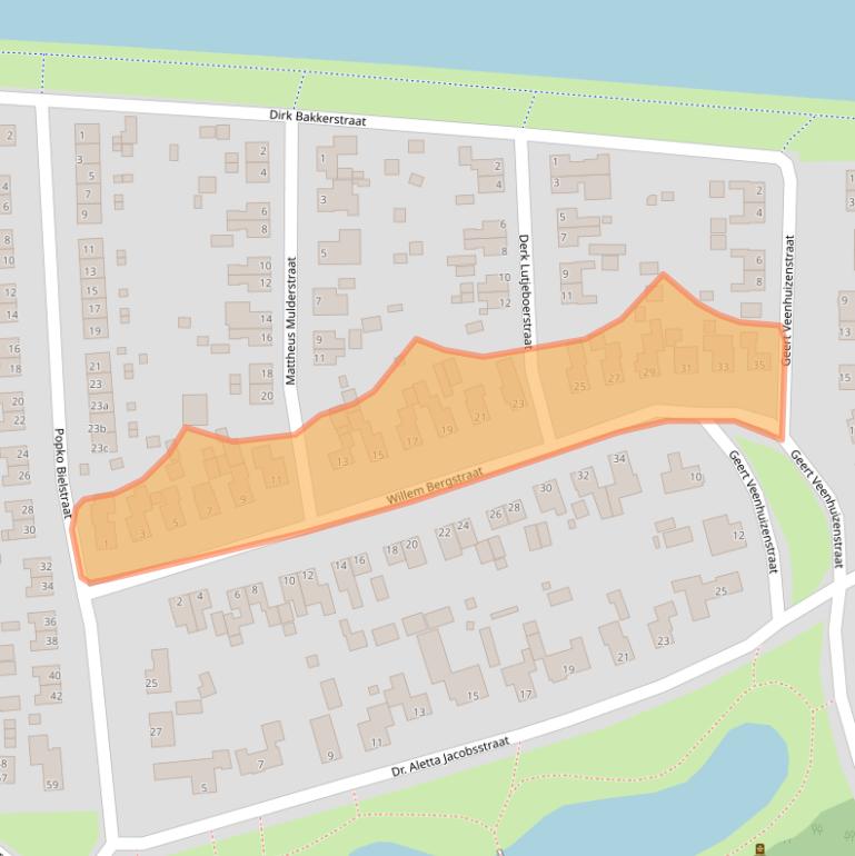 Kaart van postcodegebied 9611ER.