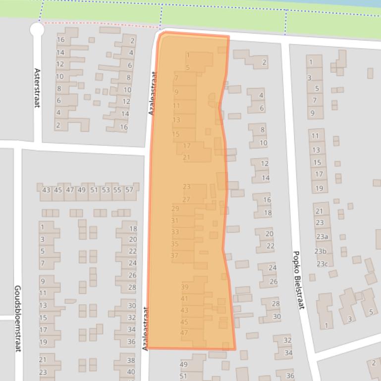 Kaart van postcodegebied 9611GA.