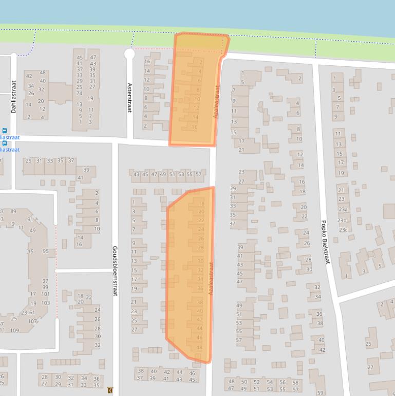 Kaart van postcodegebied 9611GC.
