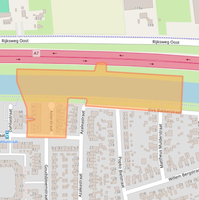 Kaart van postcodegebied 9611GG.