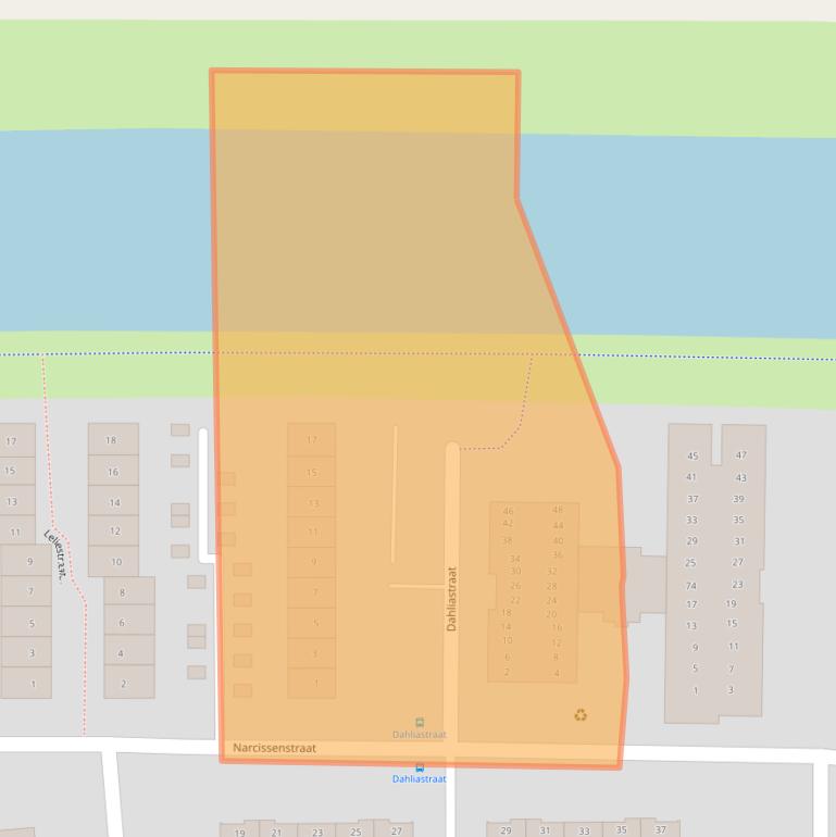 Kaart van postcodegebied 9611GK.