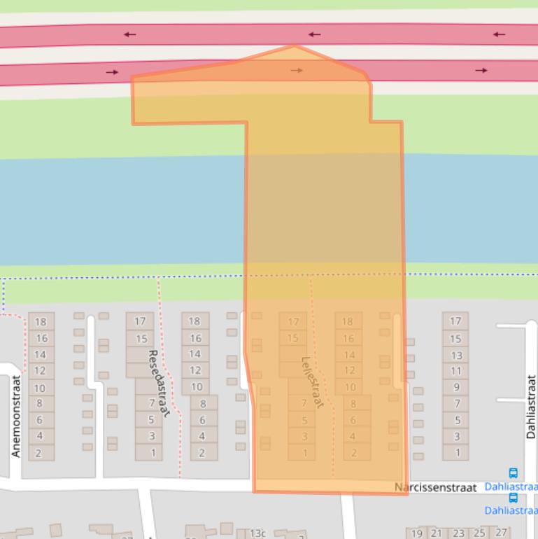 Kaart van postcodegebied 9611GN.