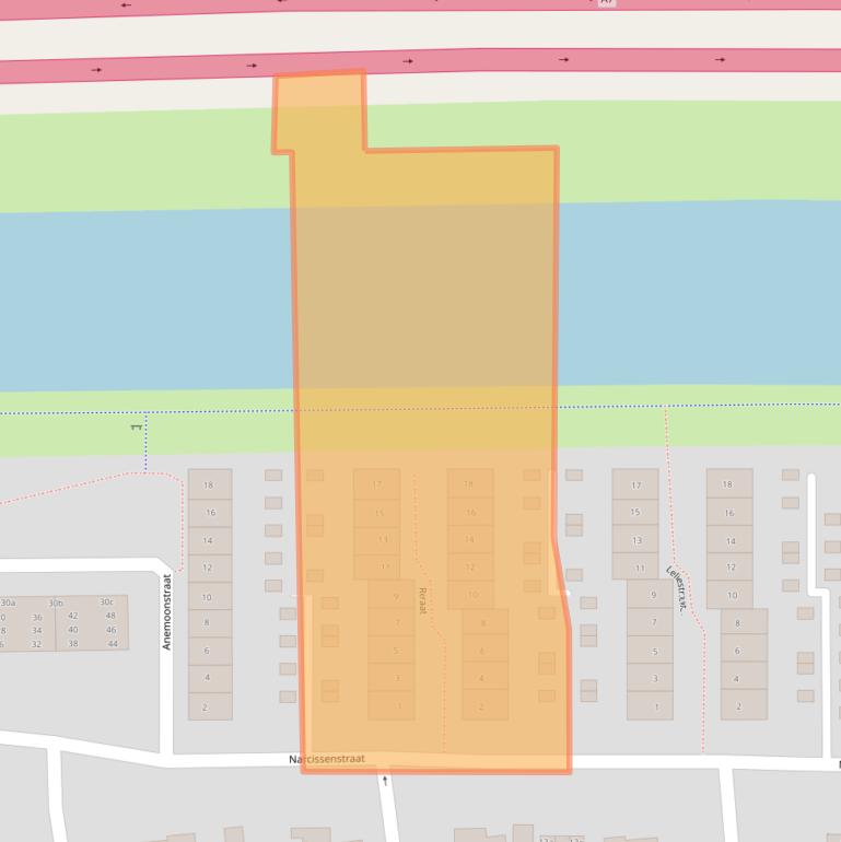 Kaart van postcodegebied 9611GS.