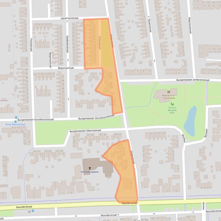 Kaart van postcodegebied 9611GV.