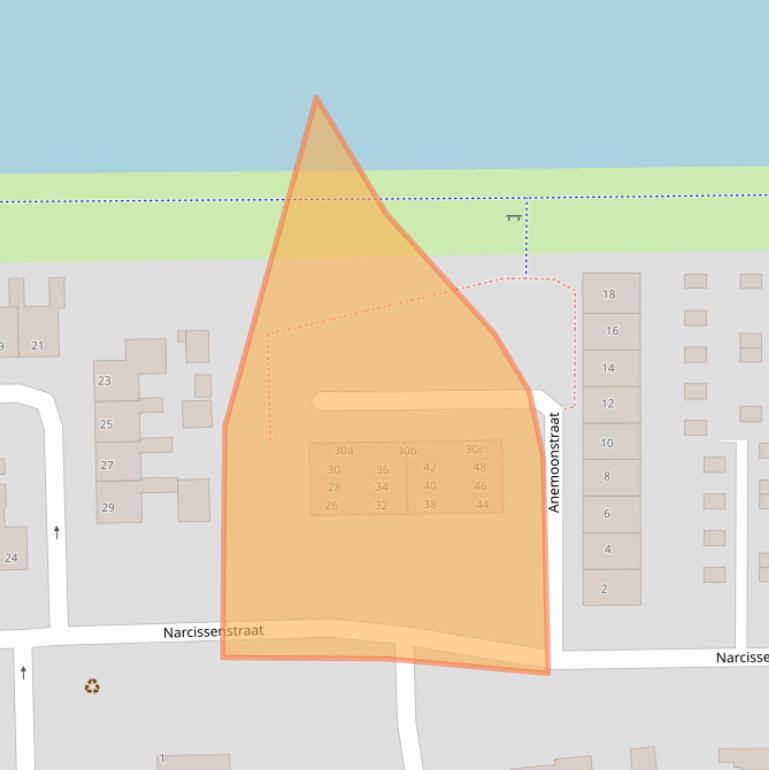 Kaart van postcodegebied 9611HC.