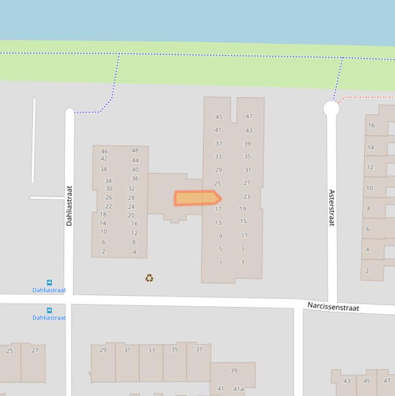 Kaart van postcodegebied 9611HD.