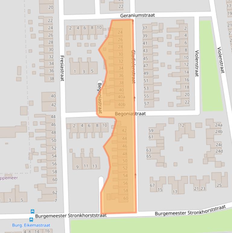 Kaart van postcodegebied 9611HM.