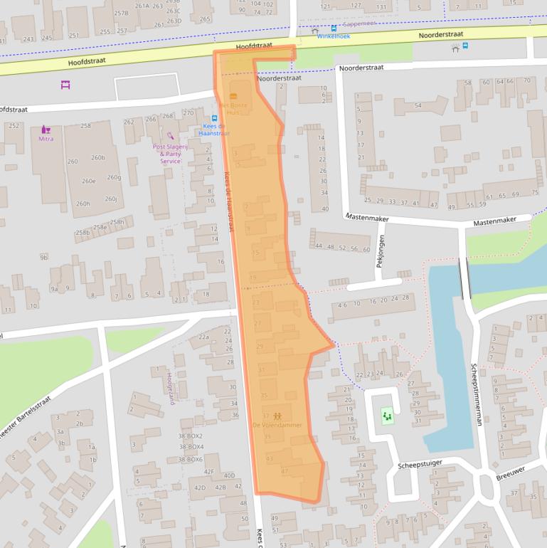 Kaart van postcodegebied 9611HR.