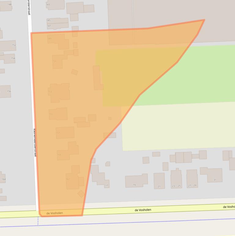 Kaart van postcodegebied 9611JD.