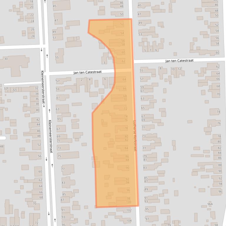 Kaart van postcodegebied 9611JP.