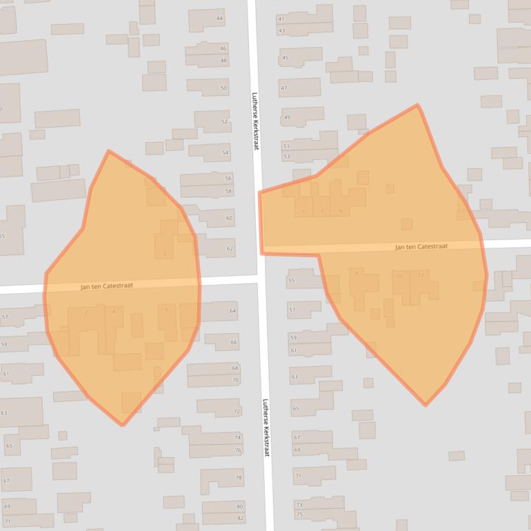 Kaart van postcodegebied 9611JZ.
