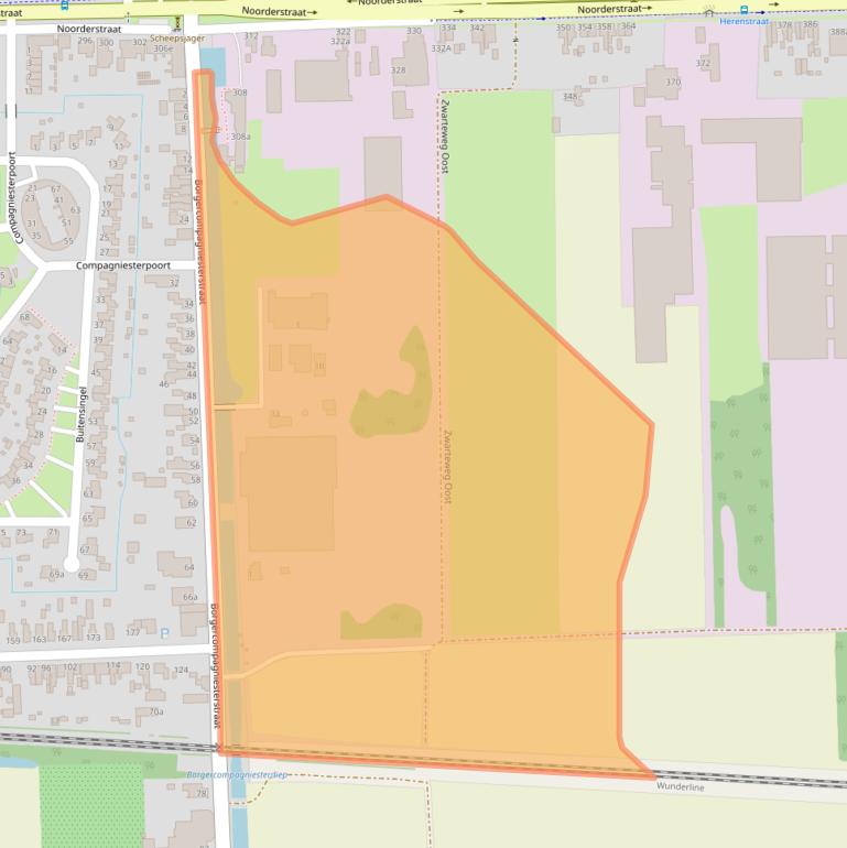 Kaart van postcodegebied 9611KA.