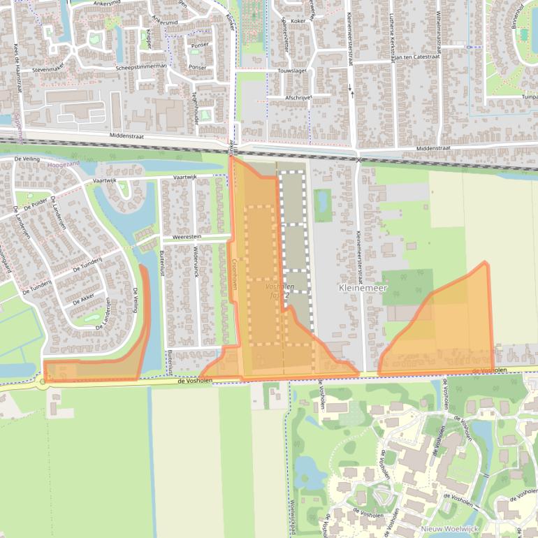 Kaart van postcodegebied 9611KN.