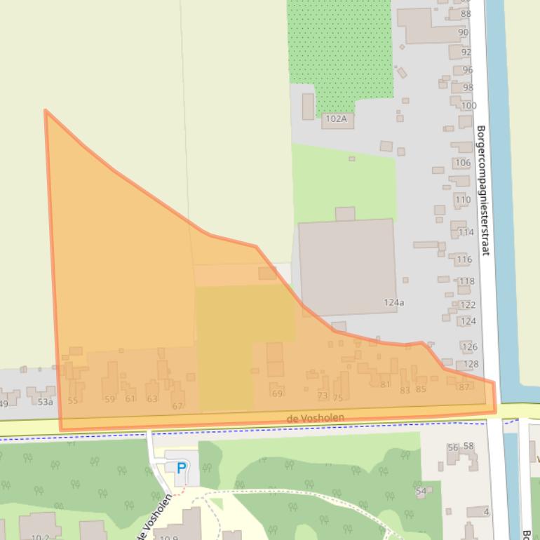 Kaart van postcodegebied 9611KP.