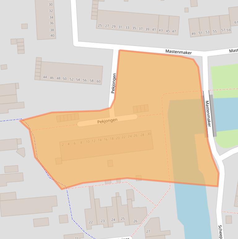 Kaart van postcodegebied 9611LE.