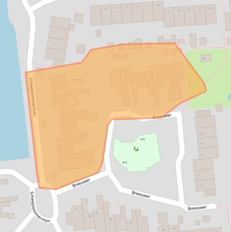 Kaart van postcodegebied 9611LK.